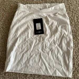 White fashion nova mini white skirt